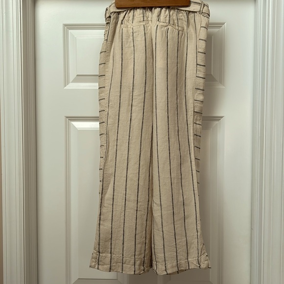 Anthropologie linen tie flat front w/elastic back 4 pockets - Picture 6 of 6